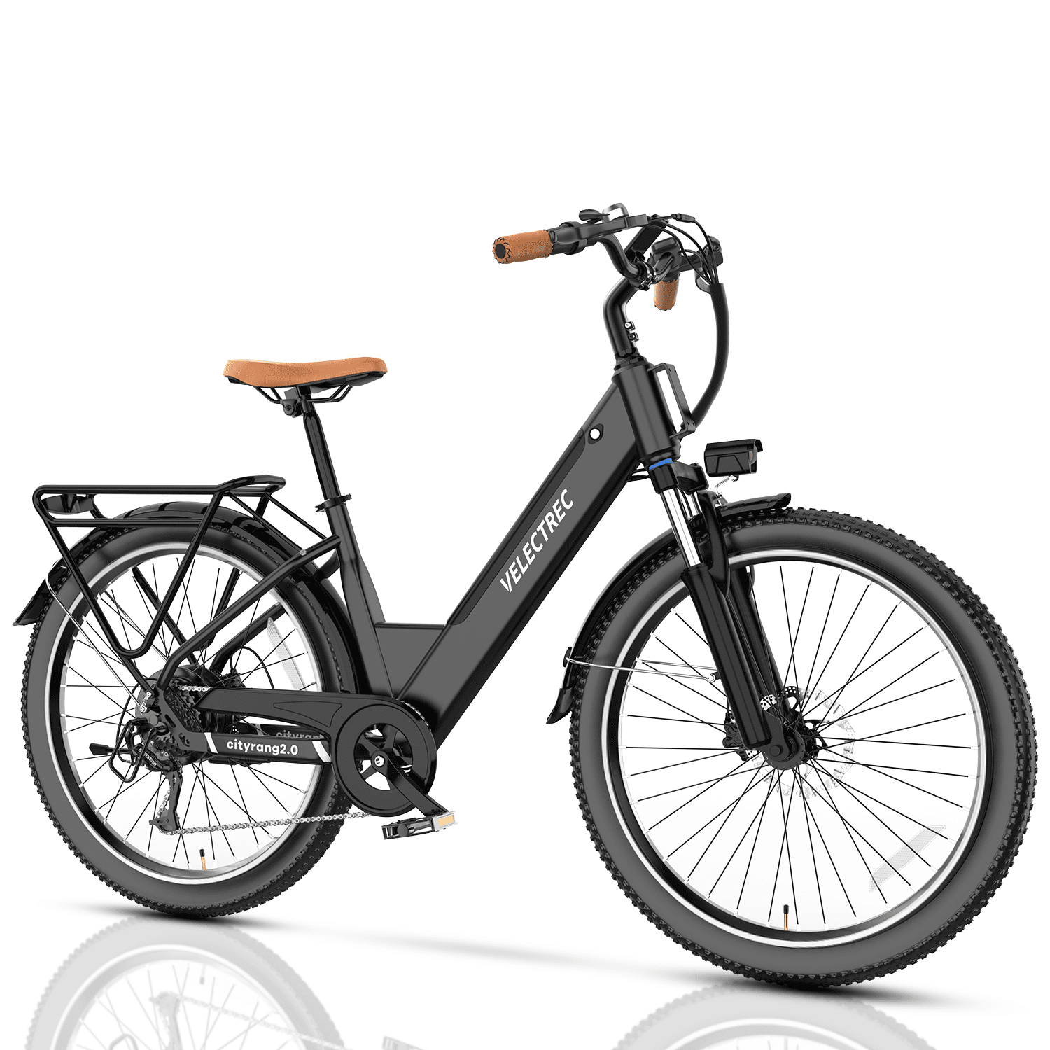 Velectrec Electric Bike 750W Motor, 26" Tire 48V 10.4ah Battery 35-50Miles Ebike