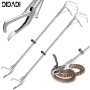 26 -52  Collapsible Snake Tongs, DIDADI Professional Reptile Snake Grabber Tool,Stainless Steel Catcher with Lock Zigzag, Snake Stick Safe for Snakes, Wide Jaw Handling Tool for Outdoor Yard