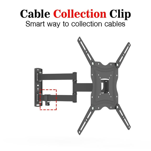 26-55" Adjustable Wall Mount Bracket Rotatable with Spirit Level