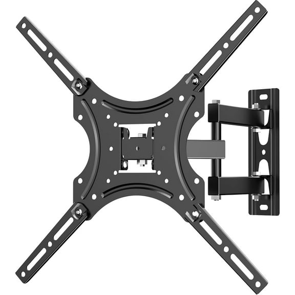 26-55" Full Motion TV Mount Bracket with Max VESA 400x400mm up to 66lbs, Black Tilts Extension TV Wall Mount for LED TV Flat Panel Screen