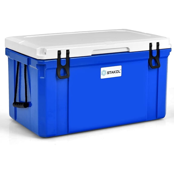 26/58/79 Quart Cooler, Ice Chest with 4-Day Ice Retention, Anti-Leak Latch, Heavy Duty Hard Cooler, Rotomolded Cooler Camping Cooler for Outdoor Activities, BBQs, Beach