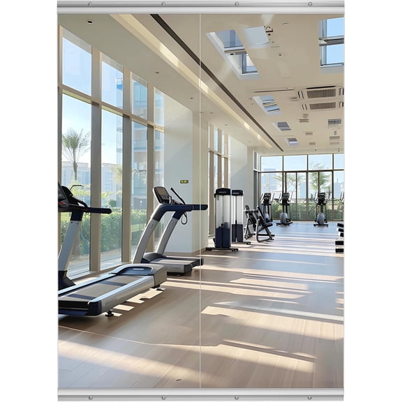 26"*60" Home Gym Mirror, Full Body Mirror for Yoga, Workout Mirror Full Length for Fitness Dance Studio Frameless Large Tempered Mirror 1PC