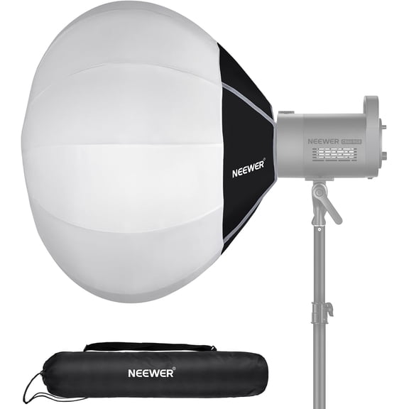 26"/65cm Lantern Softbox, Quick Release 360 Light Diffuser Bowens Mount Softbox with Lightweight Nylon Alloy for RGB CB60 CB60B CB200B MS60B MS60C MS150B Continuous LED Video Lights, NS26L