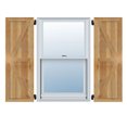 thumbnail image 1 of 26 7/8"W x 32"H Timbercraft Five 5 3/8" Boards Framed Board-n-Batten Shutters w/Z-Bar, Rough Sawn Western Red Cedar (Per Pair), 1 of 13