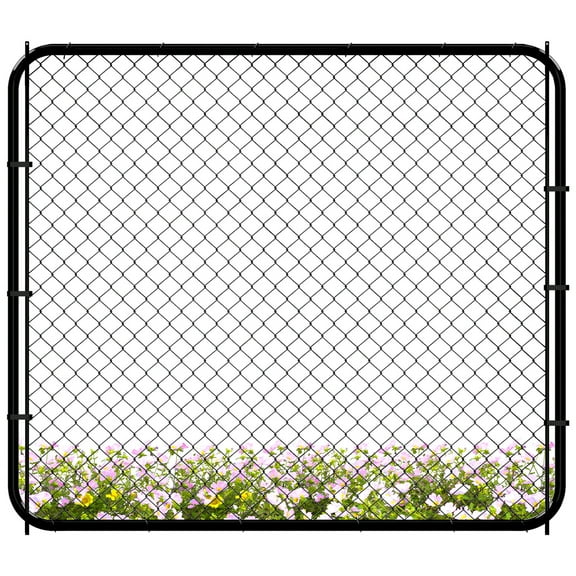 26"-72" W x 5' H Fence Gate Kit Chain Link Outdoor Metal Garden Gate,Adjust-A-Gate backyard gate Chain Link Fence Panels Wood Metal fencing Gate Walk-Through Gate Kit Anti-Rust for Yard Black