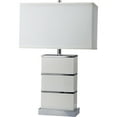thumbnail image 1 of 26.75 Quartz Stacked Block White Modern Table Lamp with Usb Port, 1 of 2