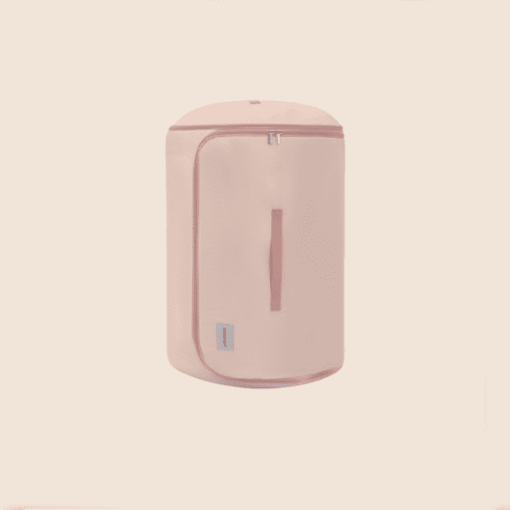 26.77" L x 13.39" Dia Ultra Space Saving Roll Up Self Compression Organizer, Cylindrical Compressible Storage Bag, Large Capacity Space Saving (Pink)