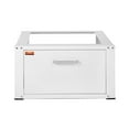 thumbnail image 1 of 26.97 in. W Universal Laundry Pedestal Washing Machine Base White with Storage Shelf for Washer and Dryer, 1 of 1