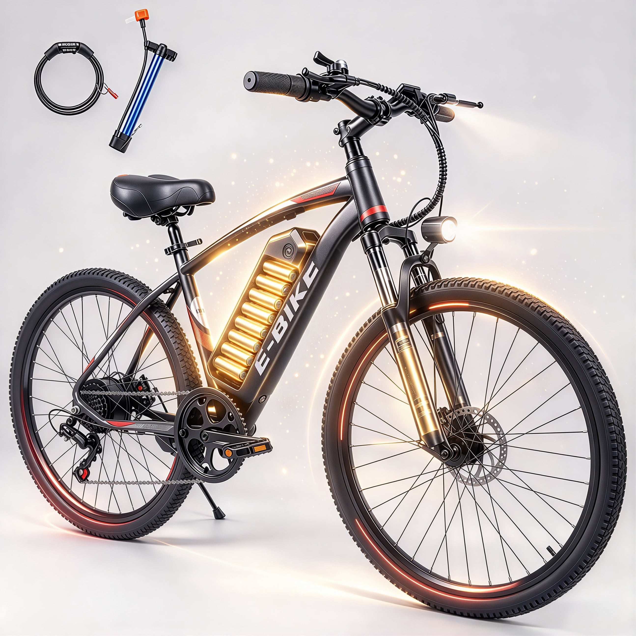 26" Electric Bicycle for Adults, Ebike with 500W Motor, Removable Battery & LCD Display, 7-Speed, 20MPH, 35+ Miles Full Suspension, Commuter Electric Bike, UL2849,Class 2