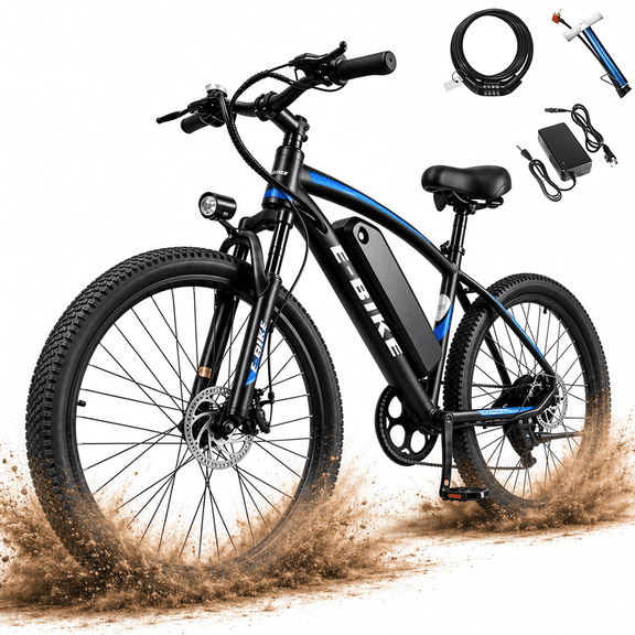 26" Adult Electric Bike, 750W Motor, 36V Removable Battery, 35 Miles Range, 20 MPH Speed, Dual Suspension, UL2849 Certified, Class 2