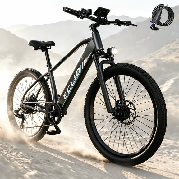 26 inch Adult Electric Bike, 750W Peak Commuter Ebike, Electric Mountain Bike 50 Mile Range, 20 mph, 7-Speed,UL2849 - Black