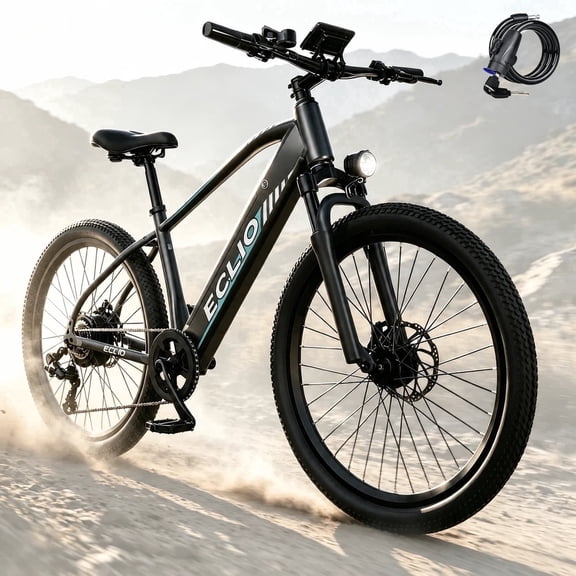 26 inch Adult Electric Bike, 750W Peak Commuter Ebike, Electric Mountain Bike 50 Mile Range, 20 mph, 7-Speed,UL2849 - Black