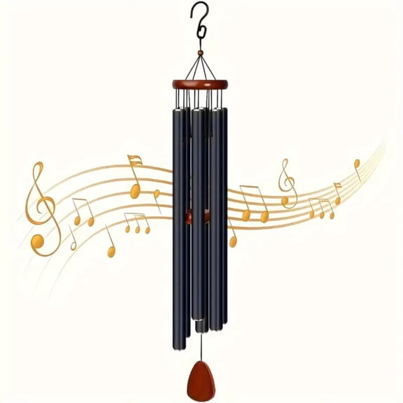 27" Aluminum Wind Chimes for Outdoor Use, Deep Tone, Weather-Resistant, Ideal for Porch, Garden, Patio Decor