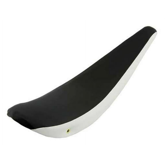 26" Banana Saddle Vinyl Black/White.