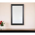 thumbnail image 1 of 26" Black Beveled Lines Framed Accent Mirror, 1 of 1