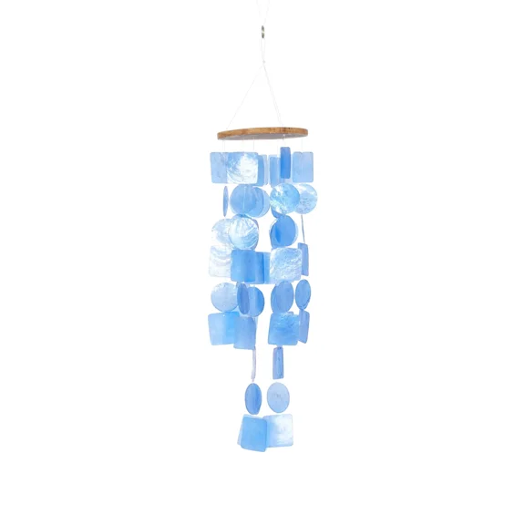 26" Blue Capiz Shell Waterfall Windchime