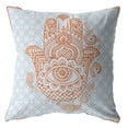 thumbnail image 1 of 26â€ Blue Orange Hamsa Indoor Outdoor Throw Pillow, 1 of 4