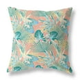 thumbnail image 1 of 26â€ Blue Peach Tropical Indoor Outdoor Throw Pillow, 1 of 4