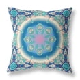 thumbnail image 1 of 26â€ Blue Turquoise Jewel Indoor Outdoor Zippered Throw Pillow, 1 of 4