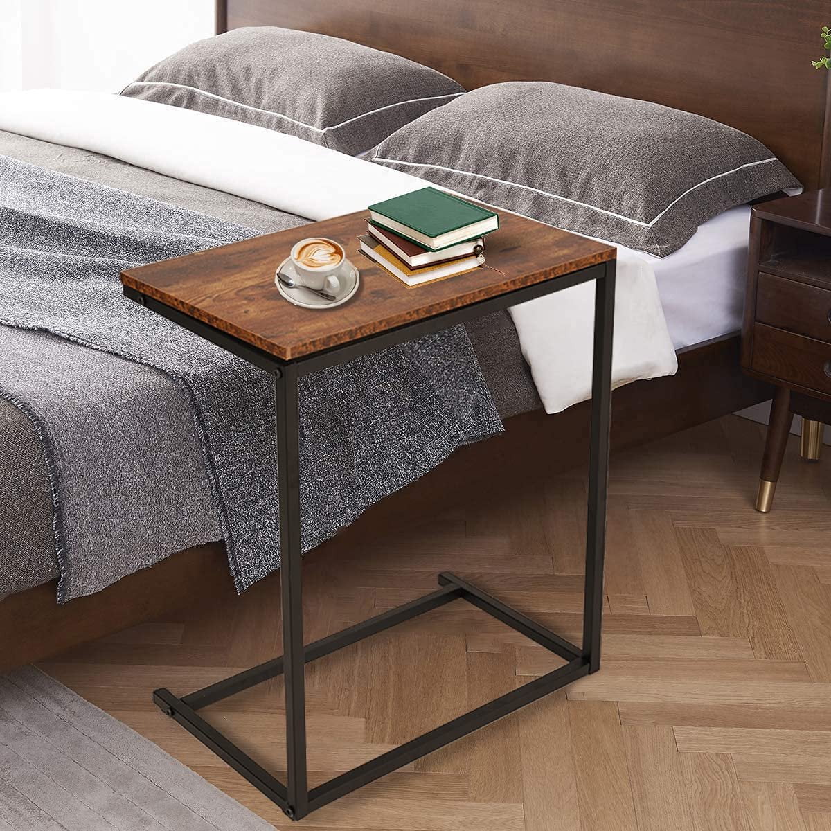 26'' C Table Sofa Side End Table for Living Room Bedroom Small Metal ...
