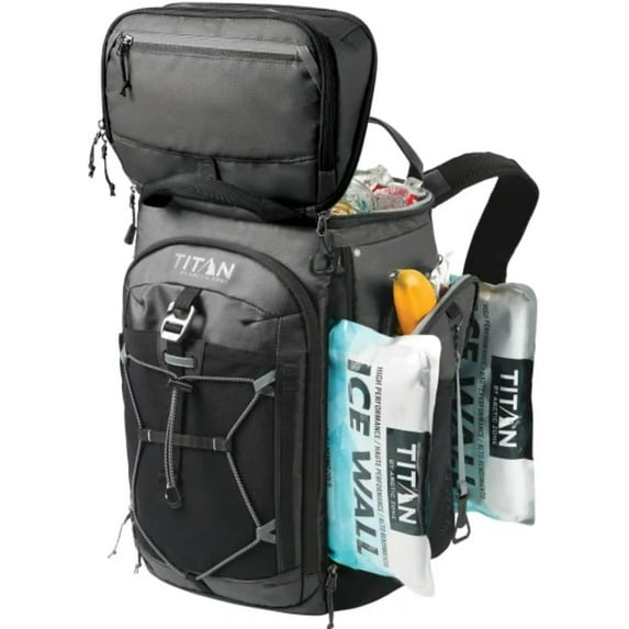 26 CANS Titan by Arctic-Zone Super Foam and Leak Proof Backpack Cooler - Black