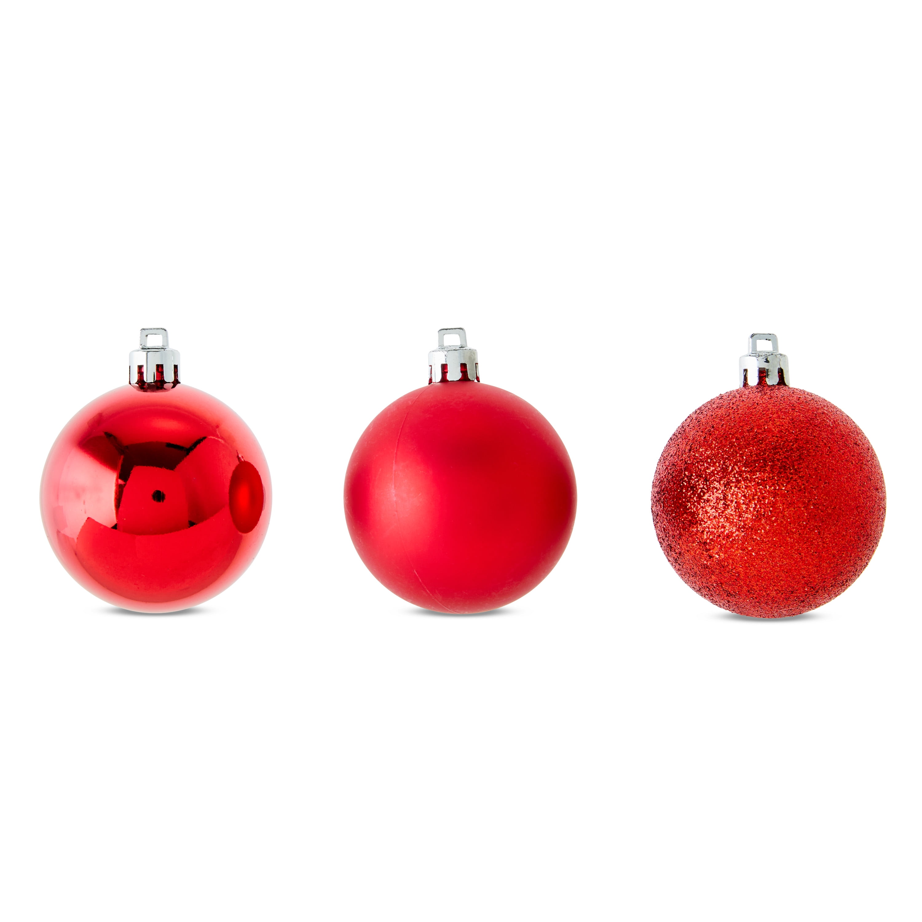 Red Shatterproof Christmas Ornaments, 26 Count, by Holiday Time