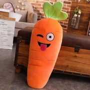 26" Carrot Hugging Pillow Kids Pillows Plush Cute Expression Stuffed Doll Toy Cute