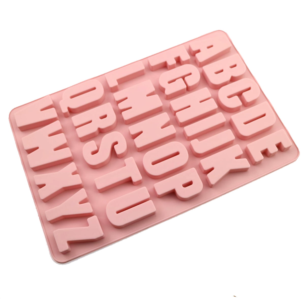 26 Cavities Crayon Letter Silicone Mold Larger Alphabet Baking Silicone Mold Abc Kitchen Utensils Cake Pan Candy Making Supplies For Biscuit Ice Cube Chocolate Resin Concrete
