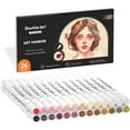 thumbnail image 1 of 26 Colors Skin Tone&Hair Art Markers, Shuttle Art Dual Tip Alcohol Based Flesh-Color Marker Pen Set Contains 1 Blender Perfect for Adults Portrait,Comic, Anime, Manga, Illustration., 1 of 9