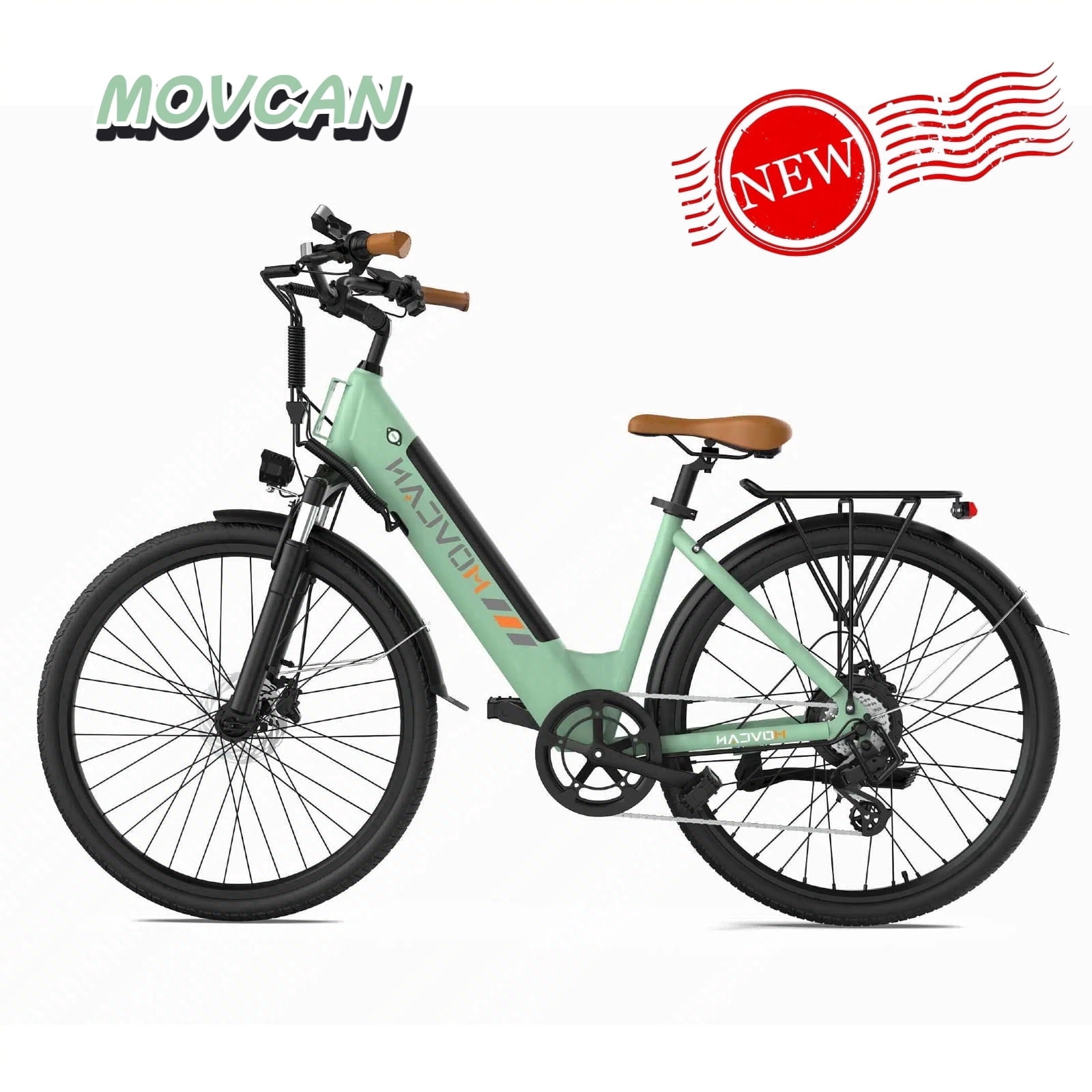 26" Commuter Electric Bike for Adults, 28 MPH Adult Electric Bicycles with New Shock Absorption, 1000W Motor, 48V 13Ah, Unisex, UL 2849 Certified, Green