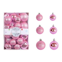 26 Count Christmas Ornaments Set - Plated Xmas Tree Balls, Elegant Hanging Decorations for Holiday Wedding & Home Decor