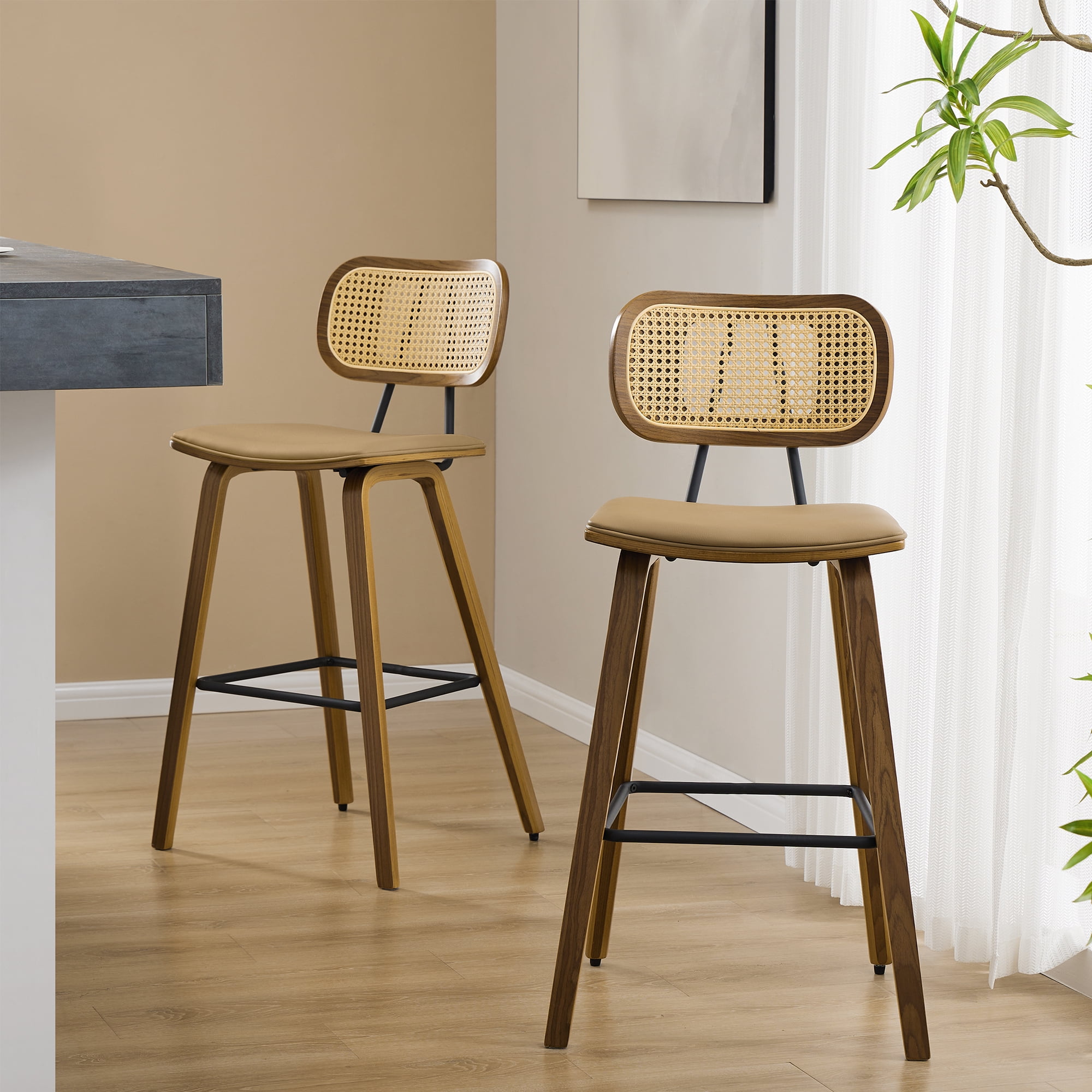Bar stools with rattan seats hotsell