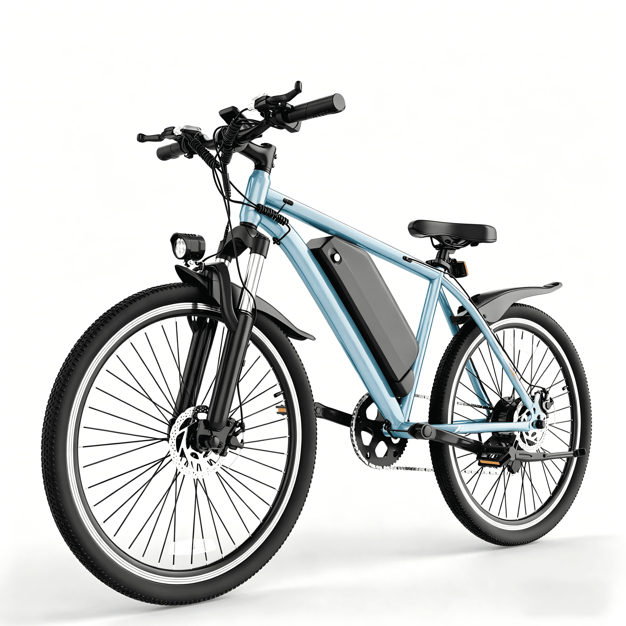 26" E-Mountain Bike for Adults, 350W Motor, 48V 5.2Ah Removable Battery, Up to 22 MPH & 45 Miles Range, 7-Speed Electric Bicycle with Pedal Assist, UL2849 Certified