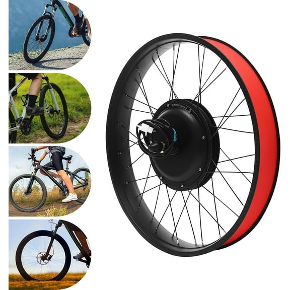 26 in Ebike Conversion Kit, 1000W Front Wheel Electric Bicycle Hub Motor Kit, 520rpm LCD Display, Brushless Gearless Motor, Thumb Throttle (26in, Front Wheel)