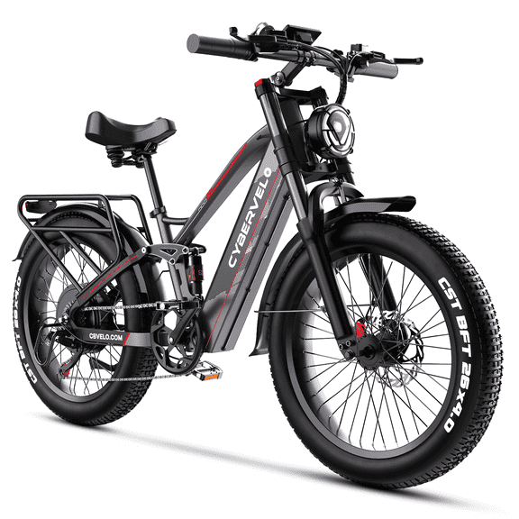 Cybervelo Electric Bike for Adult, 26" Fat Tire 5000w Peak, 52V 40Ah Battery 150 Miles Ebike, Adult Electric Bicycles for All Terrain, Electric Mountain E-Bike UL2849