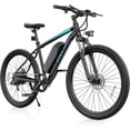 thumbnail image 1 of 26" Electric Bike for Adults, 500W E-Bike with 48V 7.8Ah Battery, 19.8MPH 7-Speed, Front Suspension, Dual Disc Brakes, up to 45 Miles, UL2849 Certified, Blue, 1 of 9