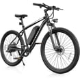 thumbnail image 1 of 26" Electric Bike for Adults, 500W E-Bike with 48V 7.8Ah Battery, 19.8MPH 7-Speed, Front Suspension, Dual Disc Brakes, up to 45 Miles, UL2849 Certified, White, 1 of 9