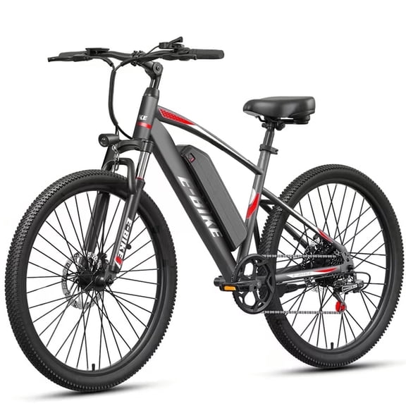 26"Electric Bike for Adults,500W Power Motor Mountain Ebike,36V 12Ah Removable Battery,25MPH,30 Miles Long Range,Electric Bicycle with Front Suspension,UL2849