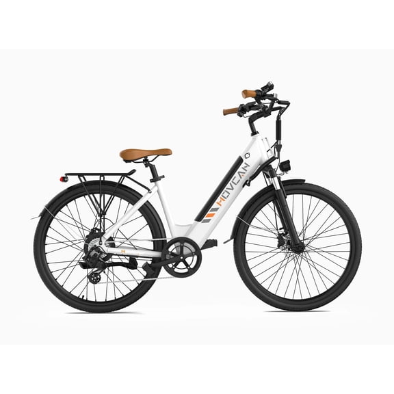 26" Electric Bike for Woman Adults, Electric Bicycles for Female, 1000W Motor 28 MPH, 48V 13Ah Removable Battery, 7-Speed Dual Disc Brake, UL 2849 Certified, White