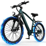 26" Electric Bike for Adult,400W Motor,Top Speed 25MPH,40Miles Long Range,City Commuting E-bicycle With Front Fork Suspension, Dual Disc Brakes