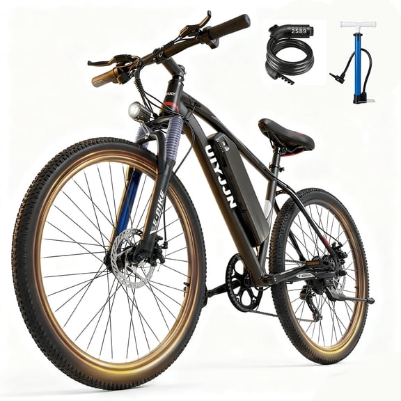 26" Electric Bike for Adults, 500W Motor, 36V Removable Battery, 25MPH & 35 Miles Range, UL2849 Certified, Dual Suspension Commuter Ebike