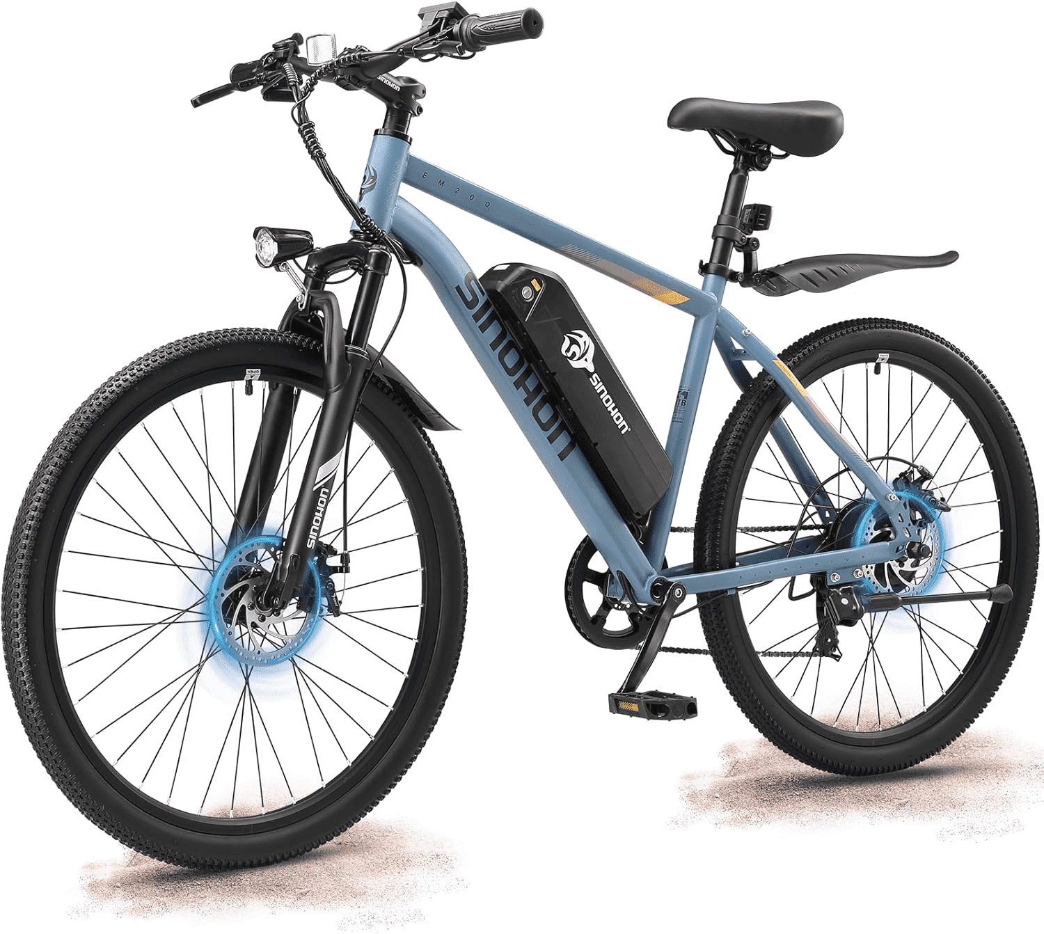 26"Electric Bike for Adults 500W Motor, 37+ Mile Long Range, 20MPH,  City Commuter & Mountain E-Bike with 36V 10.4Ah, 7-Speed Gears, Front Suspension