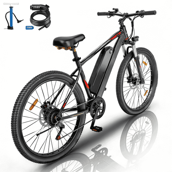 26" Electric Bike for Adults, 500W Motor, 432Wh Removable Battery, 25MPH & 45 Miles Range, UL2849, Dual Suspension Commuter Ebike