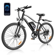 26 Electric Bike for Adults, E-Mountain Bicycle with 5 Speed, 750W Motor Adult Ebike with Removable Battery, Electric Bicycle, Black