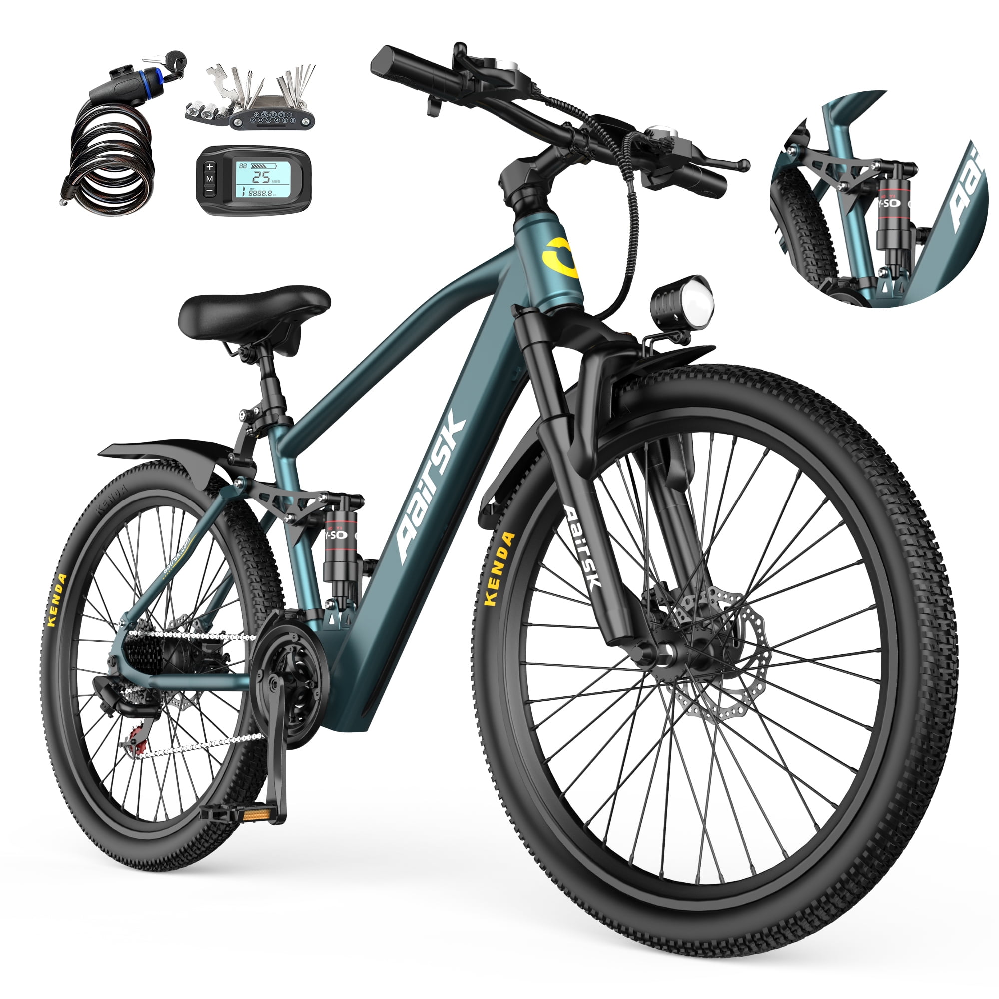 26"Electric Mountain Bike for Adults, 400W 25MPH 40 Miles , 36V 13AH ,City Commuting E-bike