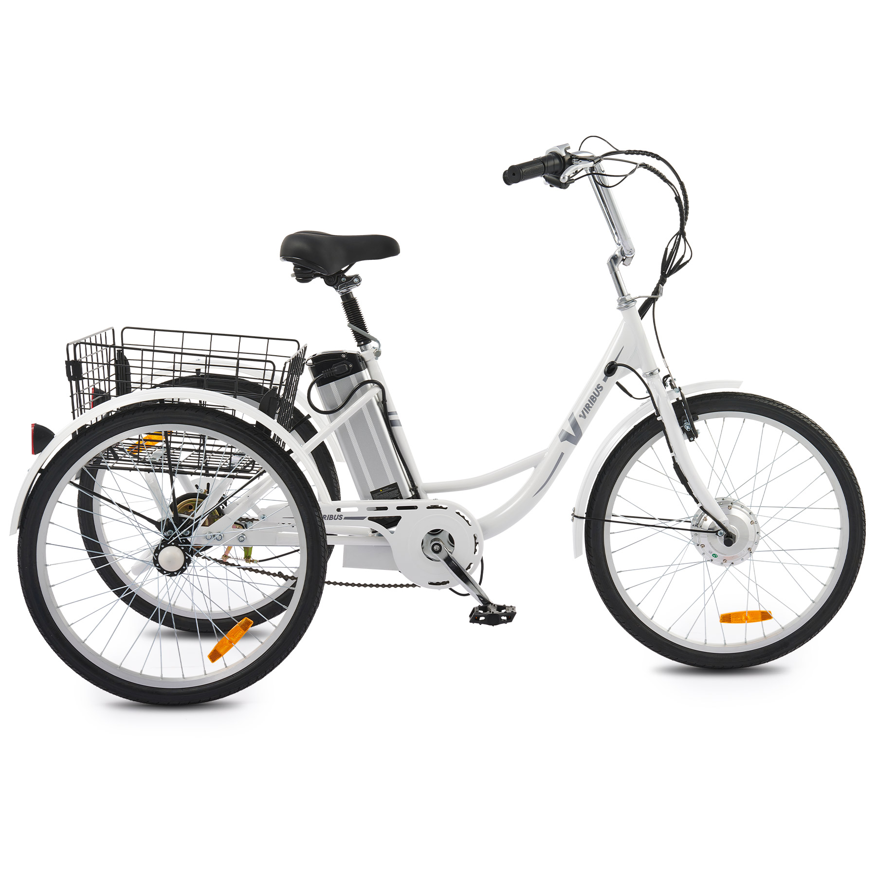 Adult electric motorized trike tricycle, three wheels electric bike