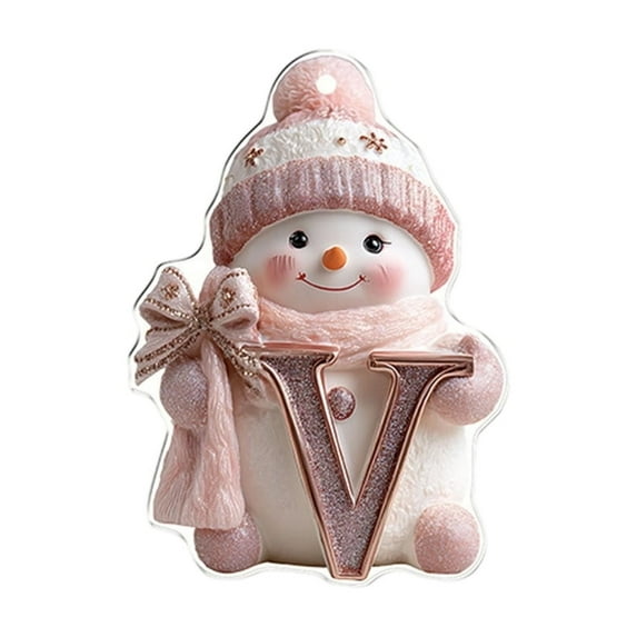 26 English Alphabet Christmas Ornaments, 2D Decorative Hanging Letters for Tree, Christmas Tree Decorations for Personalized Home Decor