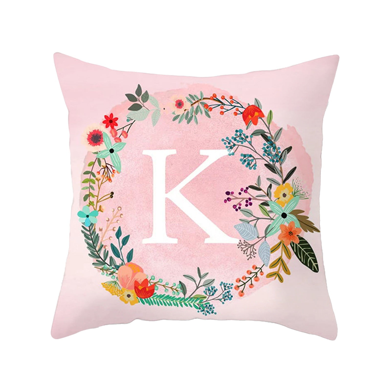 26 English Letter Peach Skin Pillow Sofa Cushion Cover Home Decoration