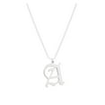 26 English Letters Pendant Necklace For Women Silver Stainless Steel Necklaces A Z 26 Alphabet
