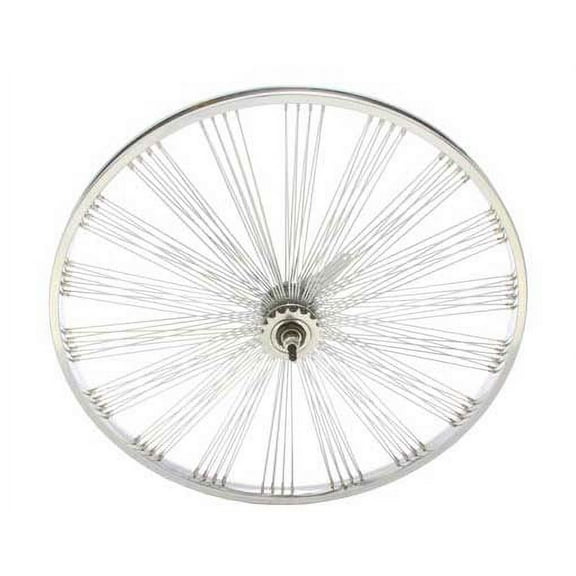 26" Fan 144 Spoke Coaster Wheel 14G Chrome. Bicycle wheel, bike wheel, Lowrider bike wheel, lowrider bicycle wheel, chopper,